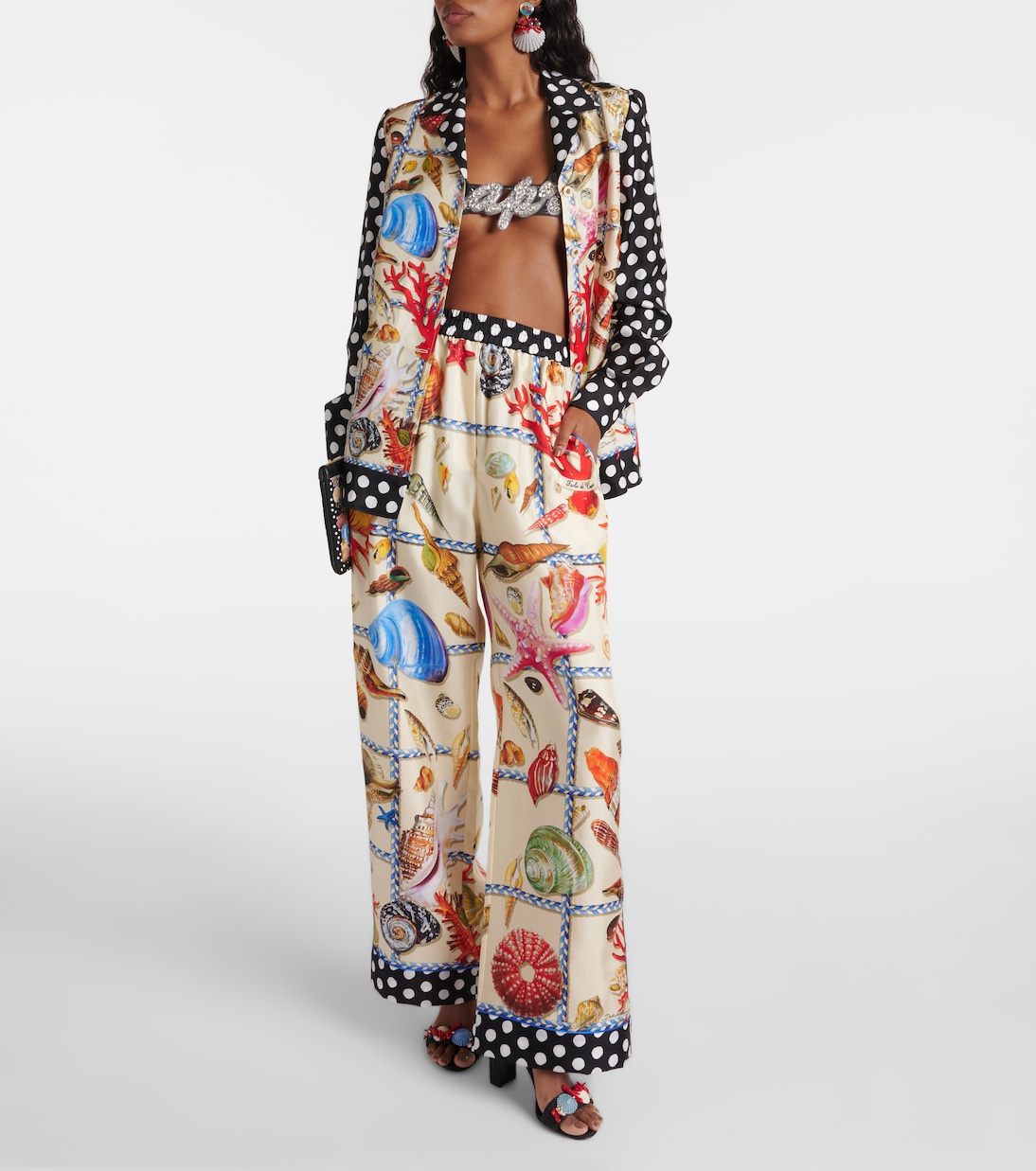 Pantaloni a palazzo Capri in seta | Dolce&Gabbana