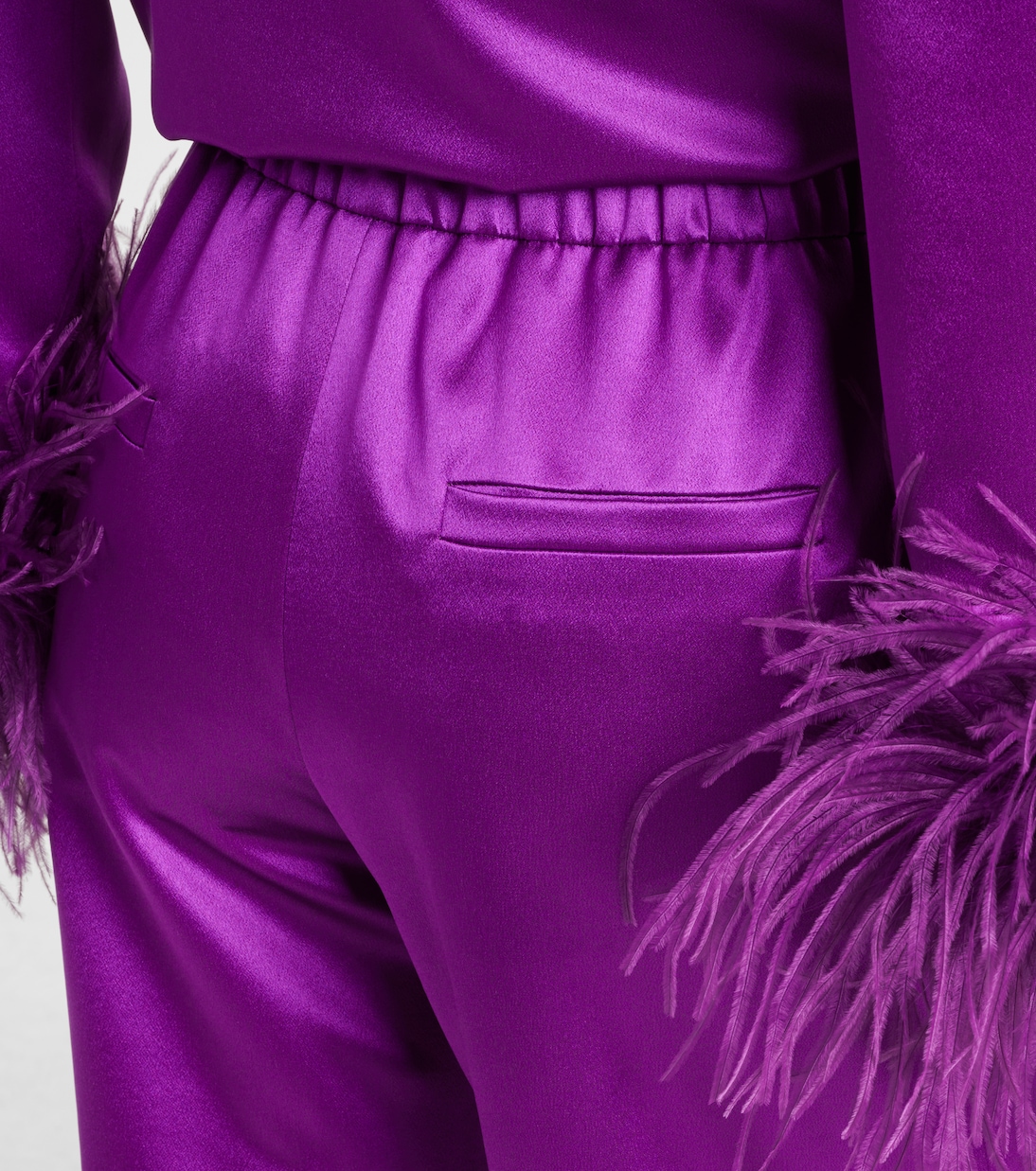 Silk satin wide-leg pants | Valentino
