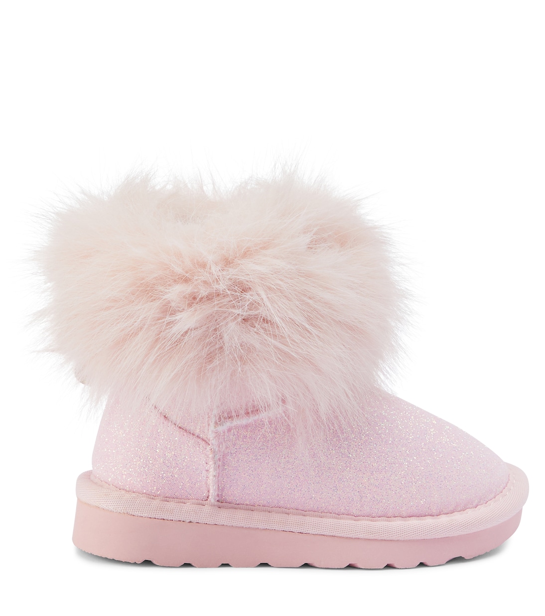 Bebé - botines con pelo sintético y glitter | Monnalisa
