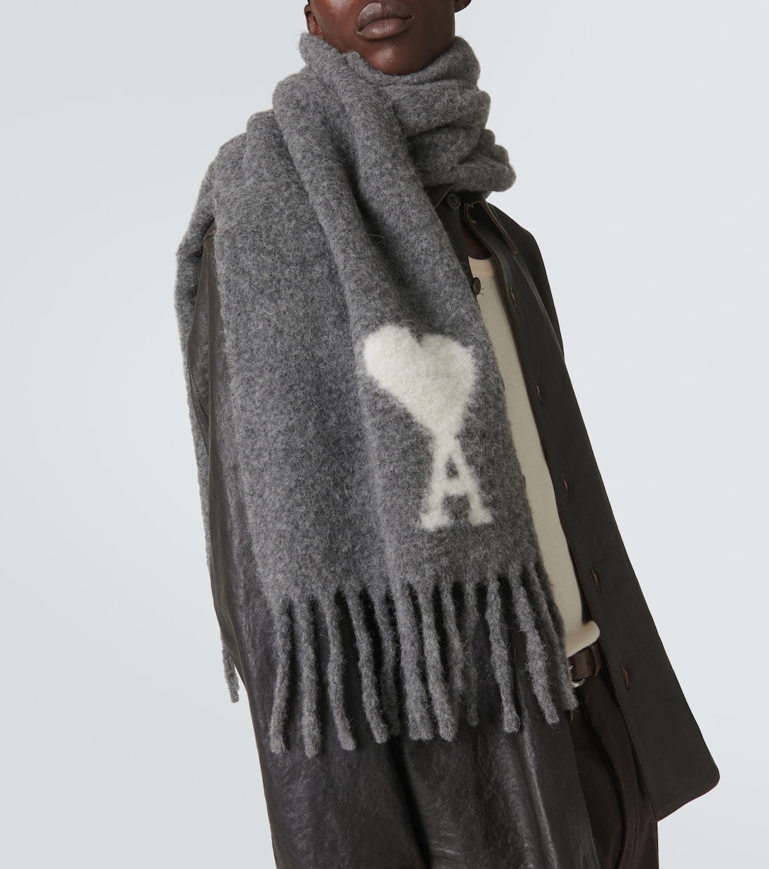 Ami De Cœur wool-blend scarf | Ami Paris