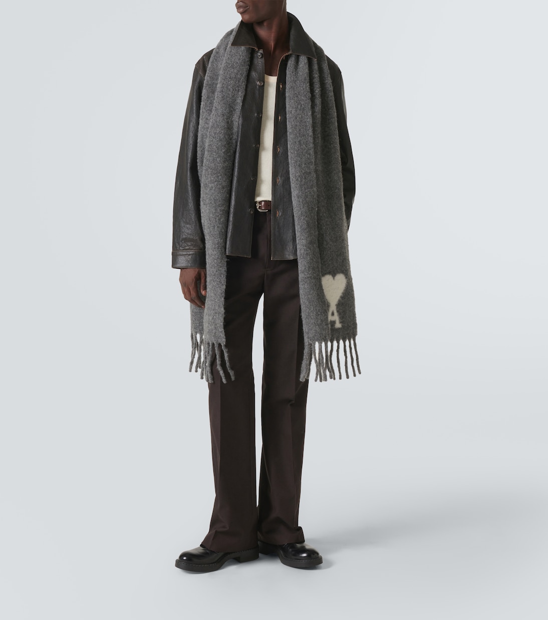 Ami De Cœur wool-blend scarf | Ami Paris