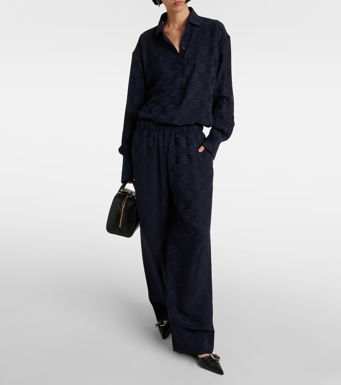 Pantaloni a gamba larga in jacquard GG | Givenchy