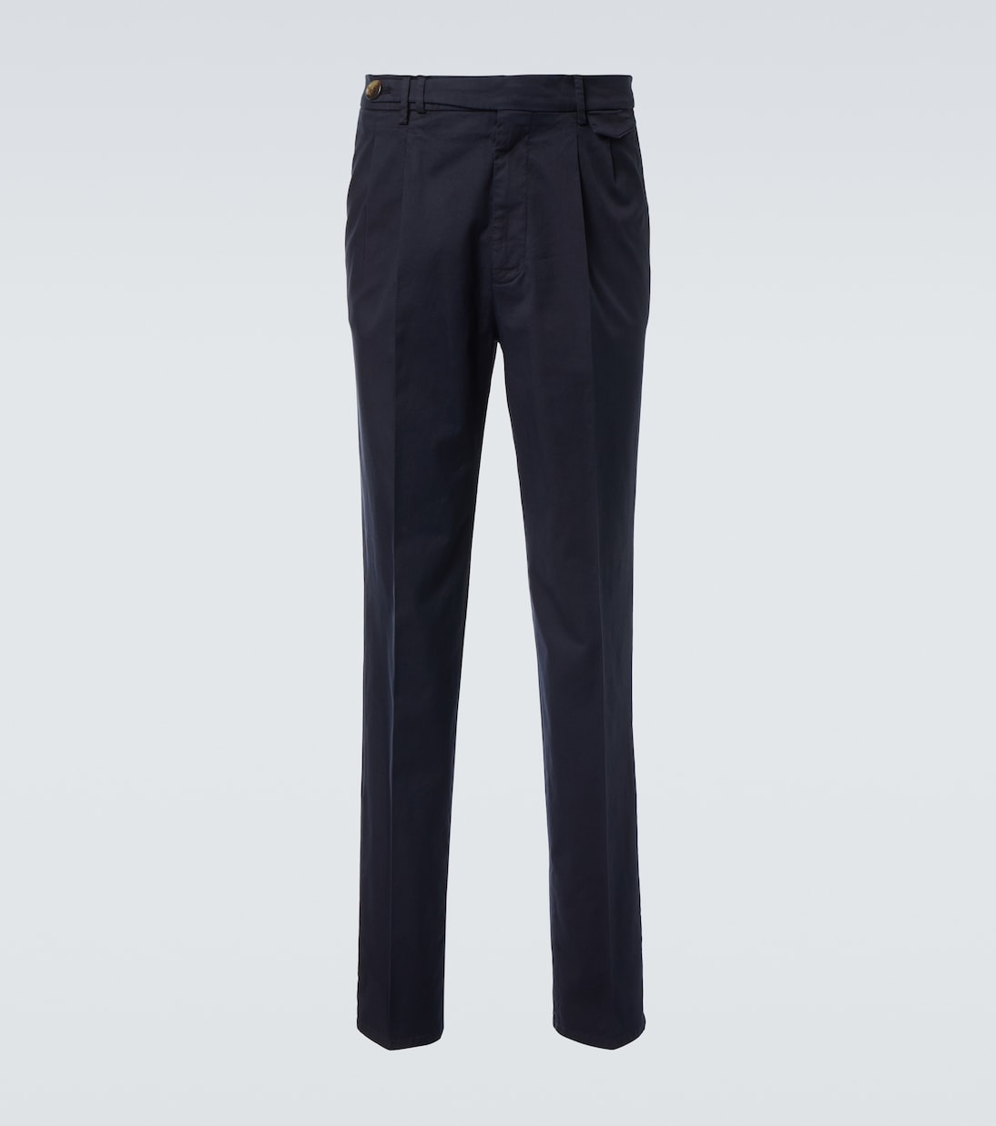 Pantalon chino à taille mi-haute en coton mélangé | Brunello Cucinelli