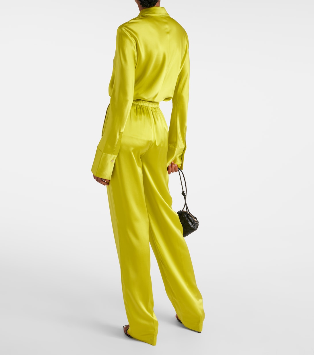 Tova silk satin straight pants | Joseph