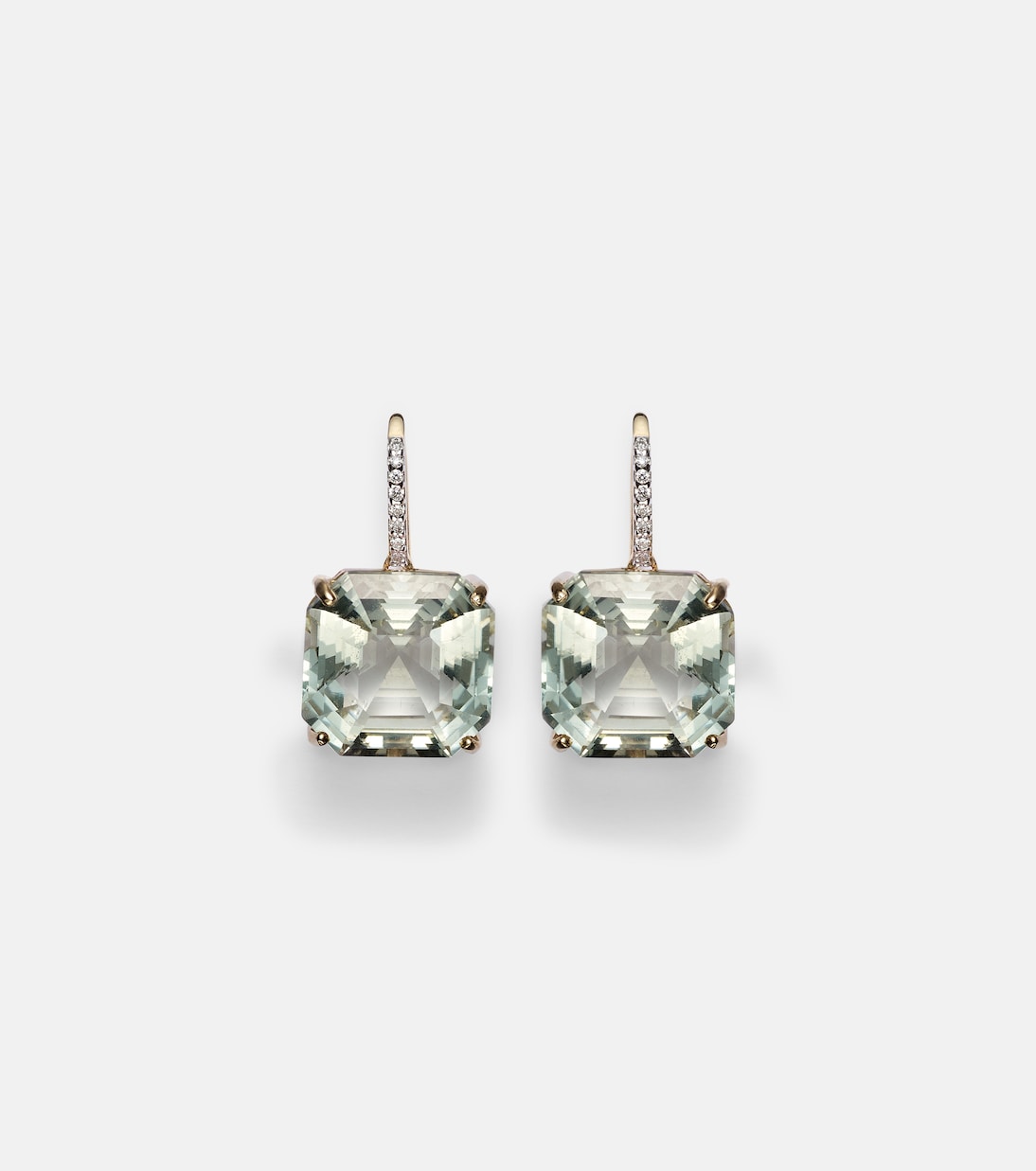 Boucles d'oreilles en or 14 ct, diamants et améthyste | Mateo