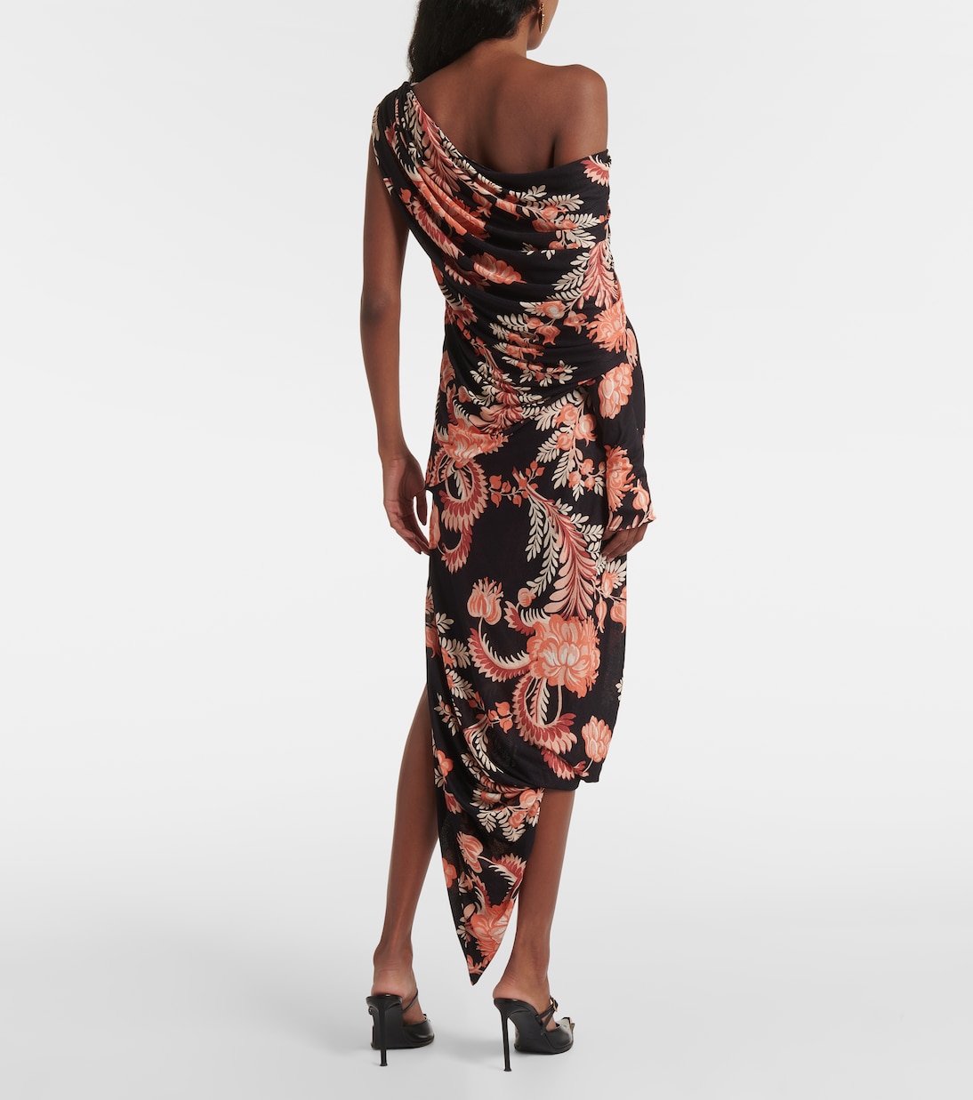 Abito midi asimmetrico con ruches | Etro