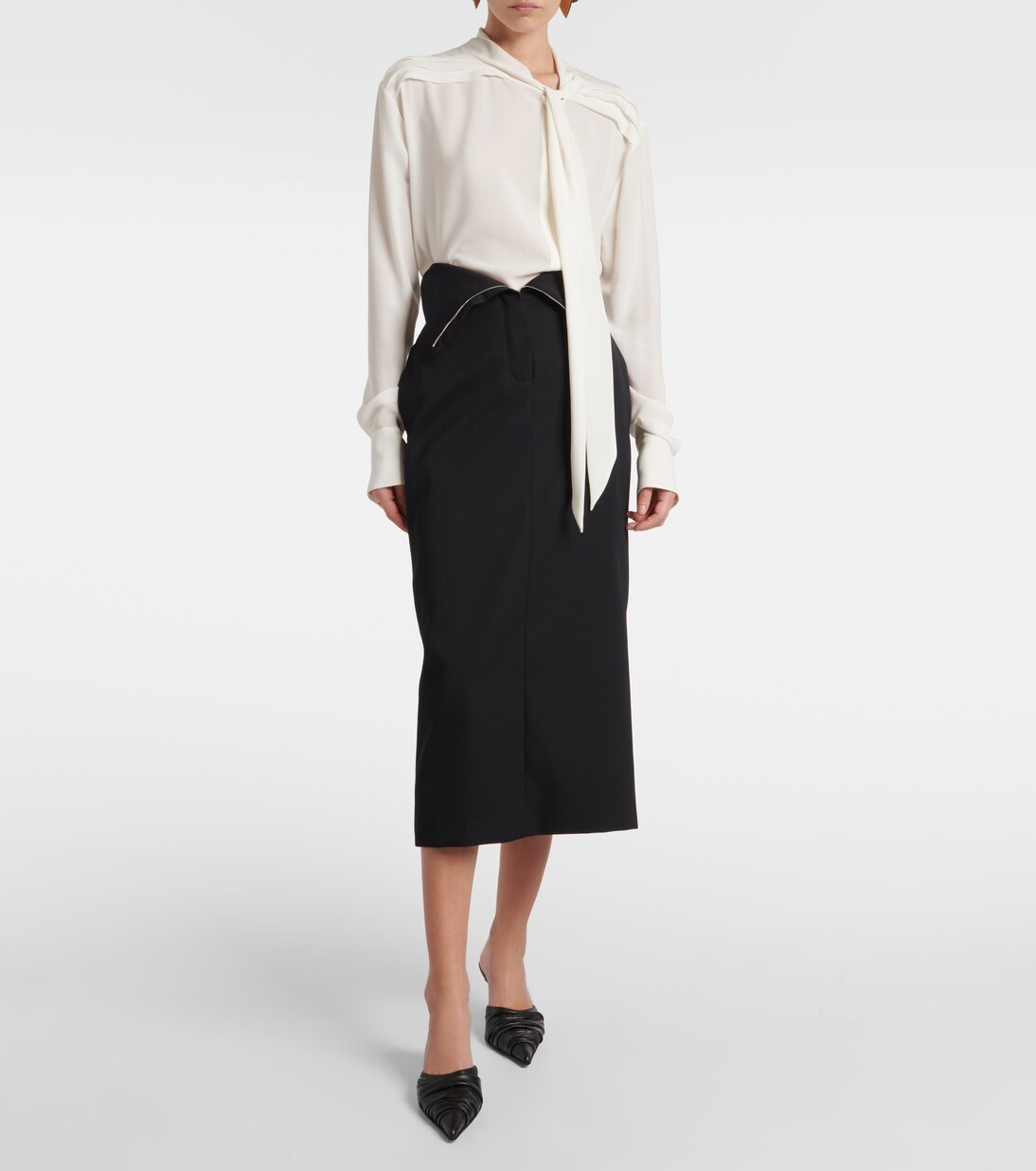 Jupe crayon en laine | McQueen
