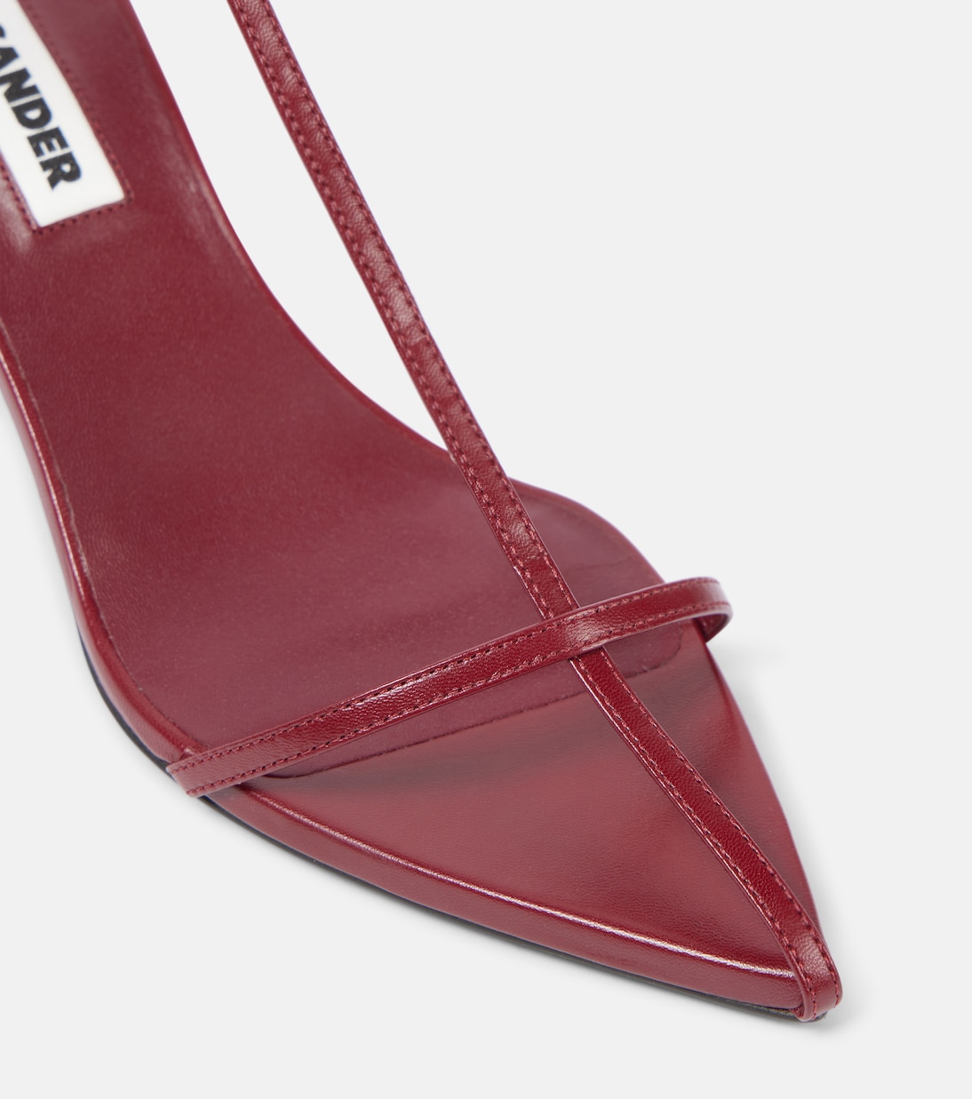 65 leather sandals in red - Jil Sander | Mytheresa