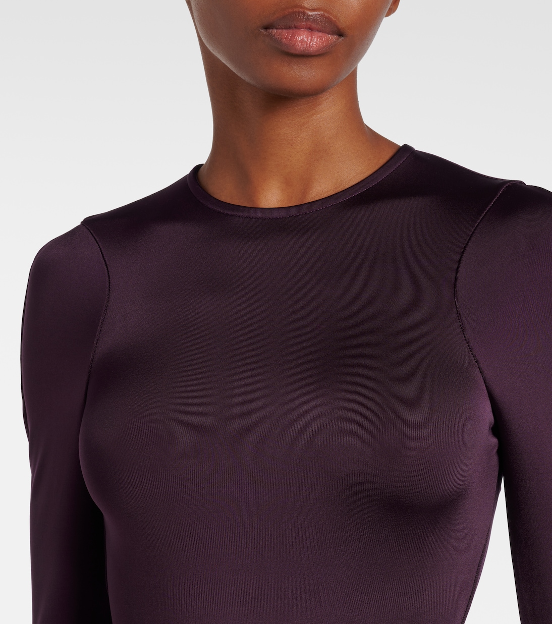Vestido midi fruncido de jersey | Victoria Beckham