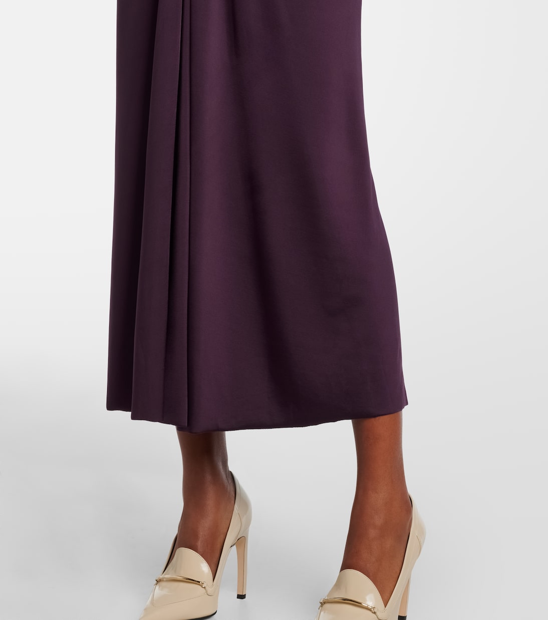 Vestido midi fruncido de jersey | Victoria Beckham