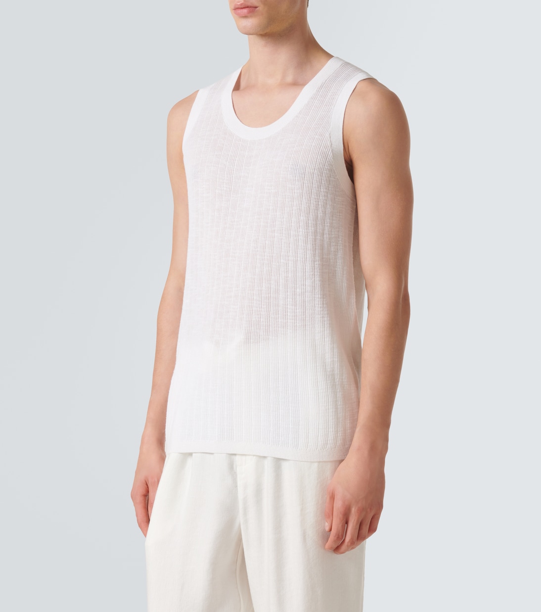 Camiseta de tirantes de algodón y lino | Frescobol Carioca