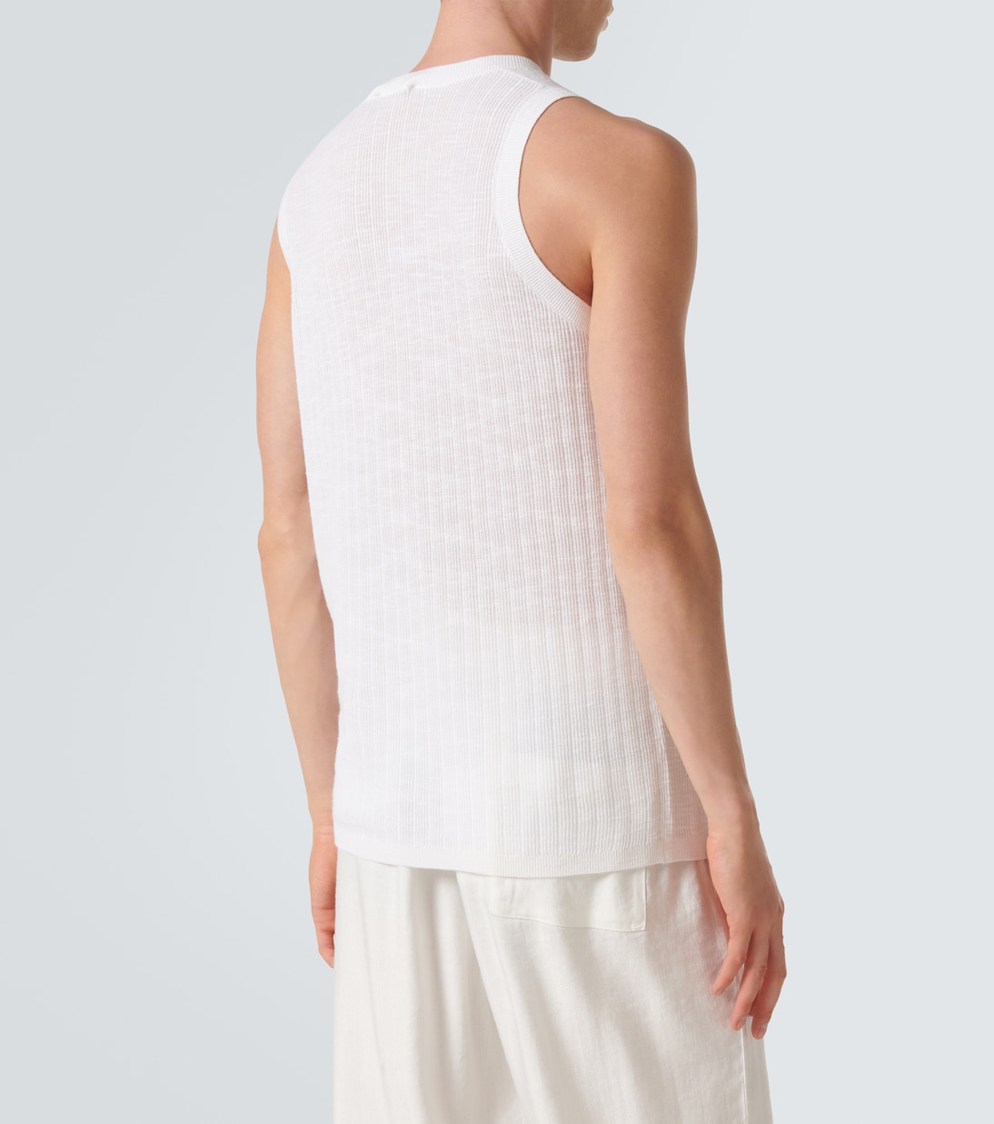 Camiseta de tirantes de algodón y lino | Frescobol Carioca