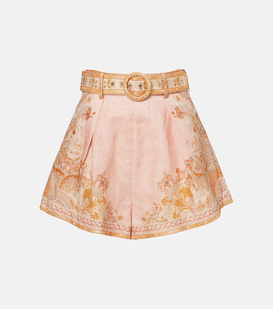 Short Acacia Tuck en lin à taille haute | Zimmermann