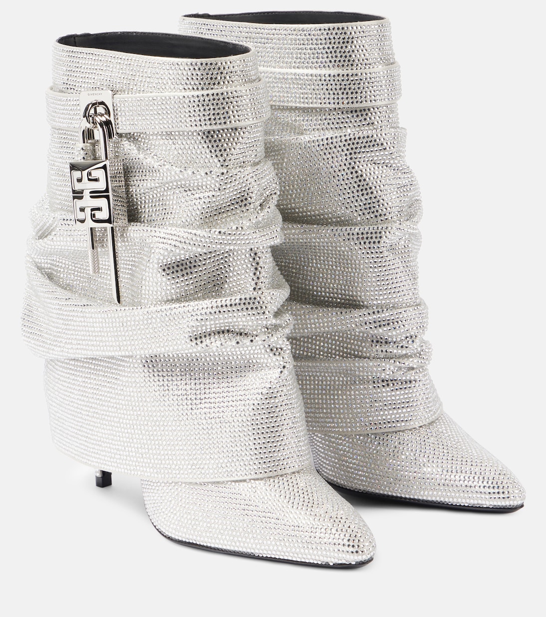 Stivali Shark Lock in raso con cristalli | Givenchy