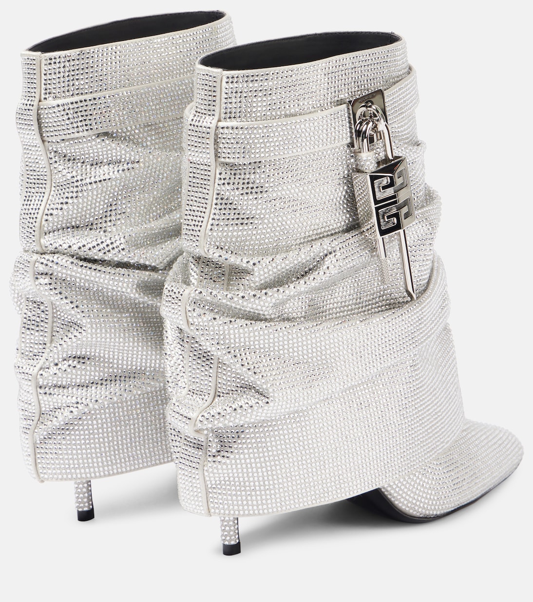 Stivali Shark Lock in raso con cristalli | Givenchy