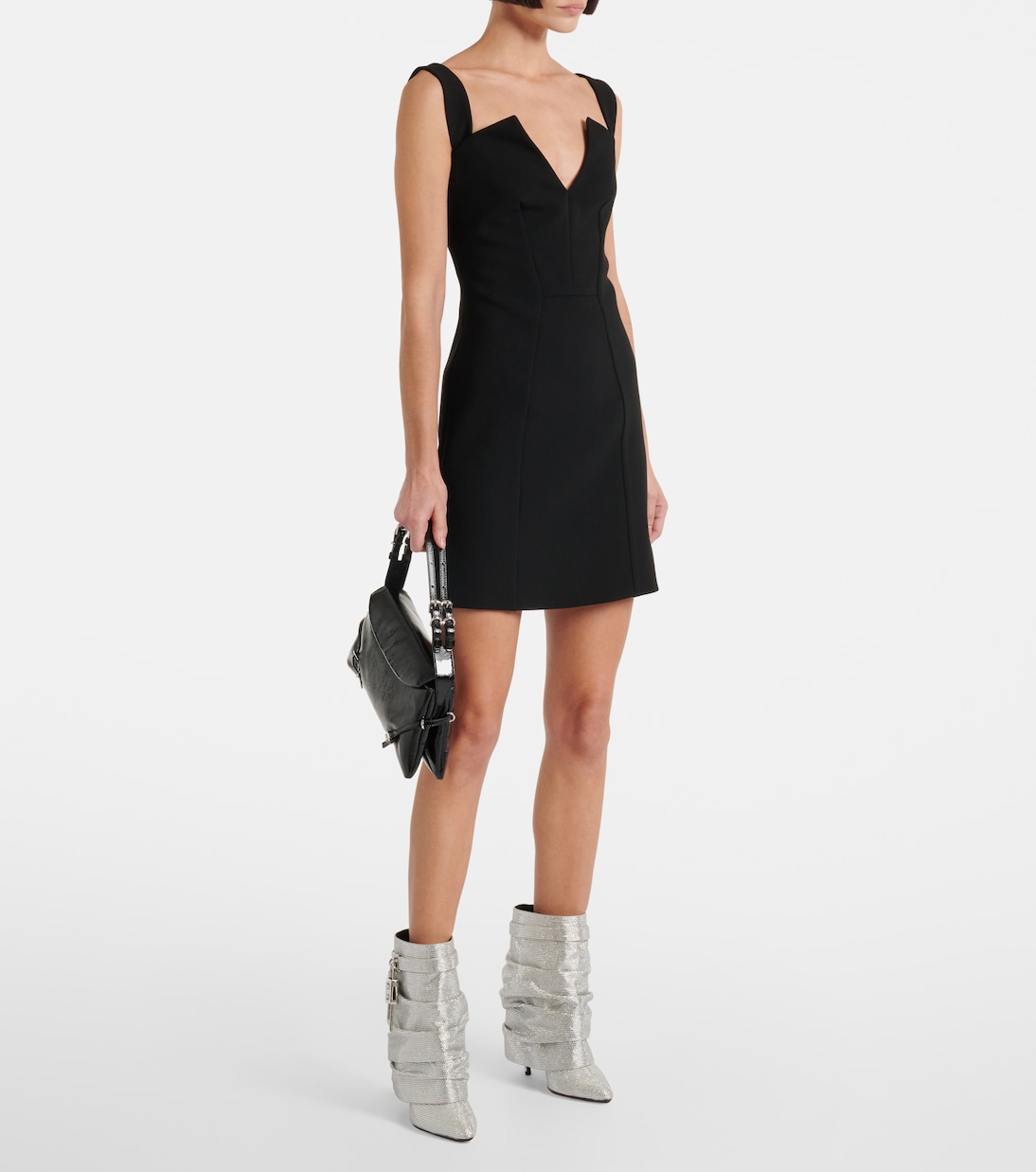 Stivali Shark Lock in raso con cristalli | Givenchy
