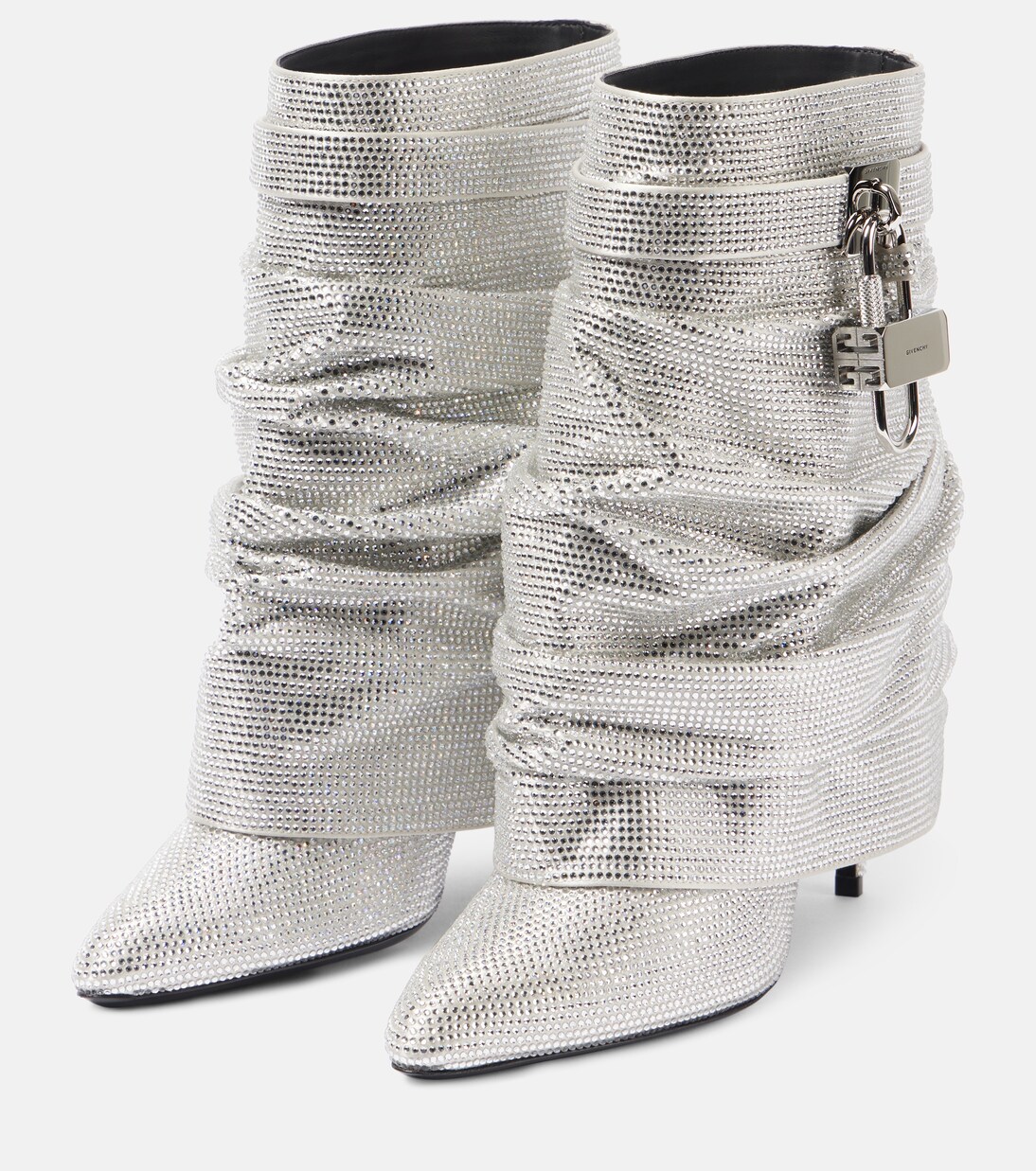 Stivali Shark Lock in raso con cristalli | Givenchy