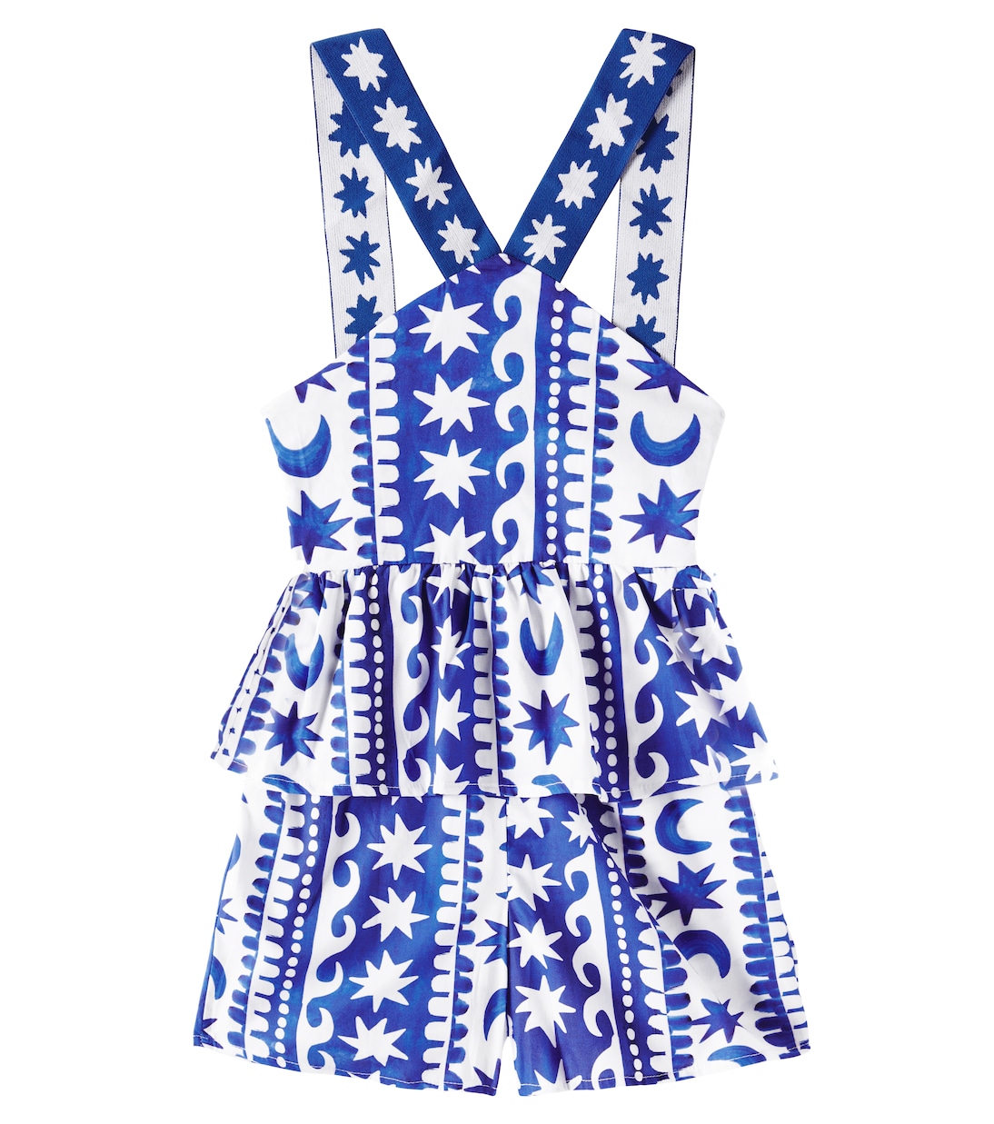 Jumpsuit corta in cotone con stampa | Fábula