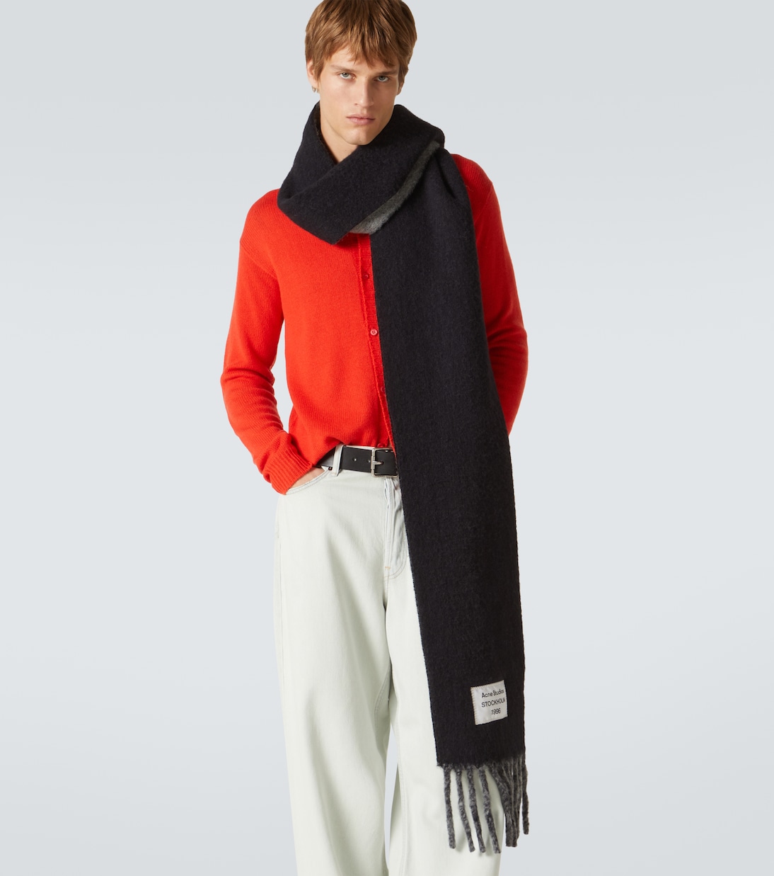 Sciarpa in misto alpaca con logo | Acne Studios