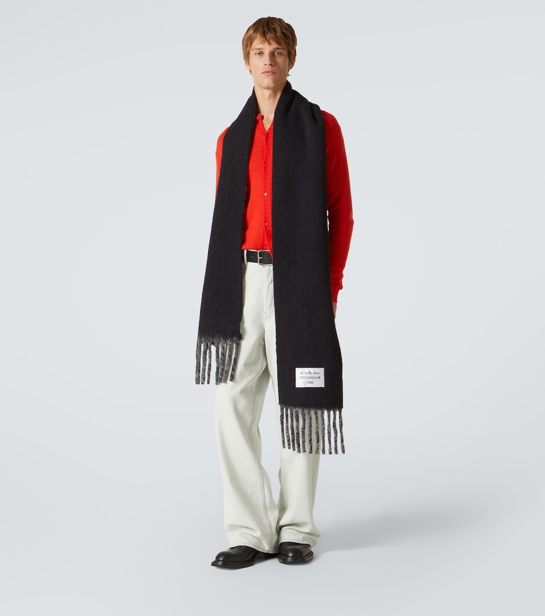 Sciarpa in misto alpaca con logo | Acne Studios