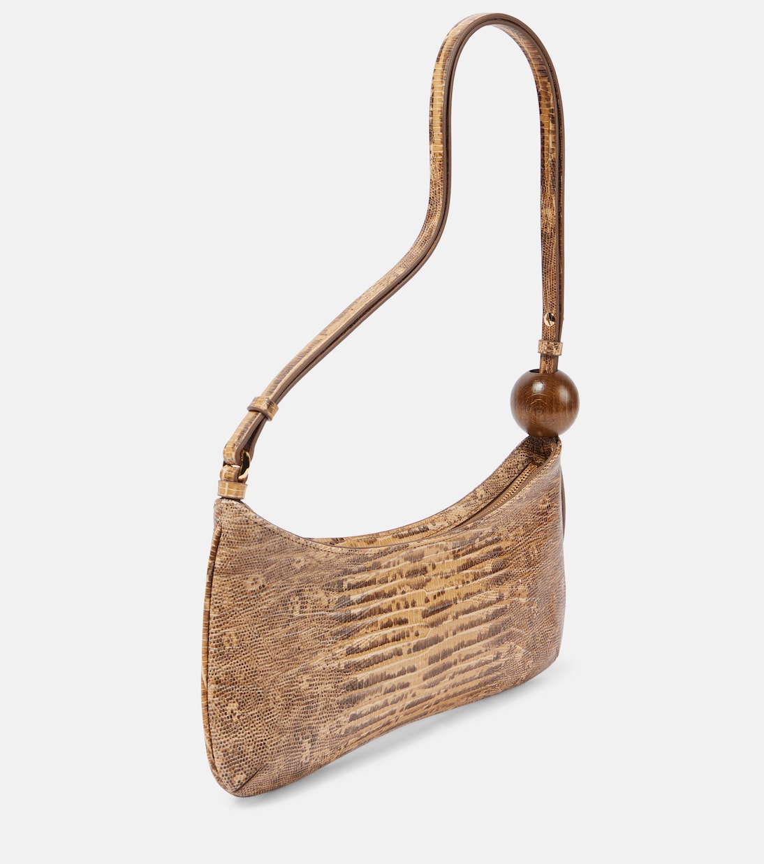 Bisou Perle croc-effect leather shoulder bag | Jacquemus