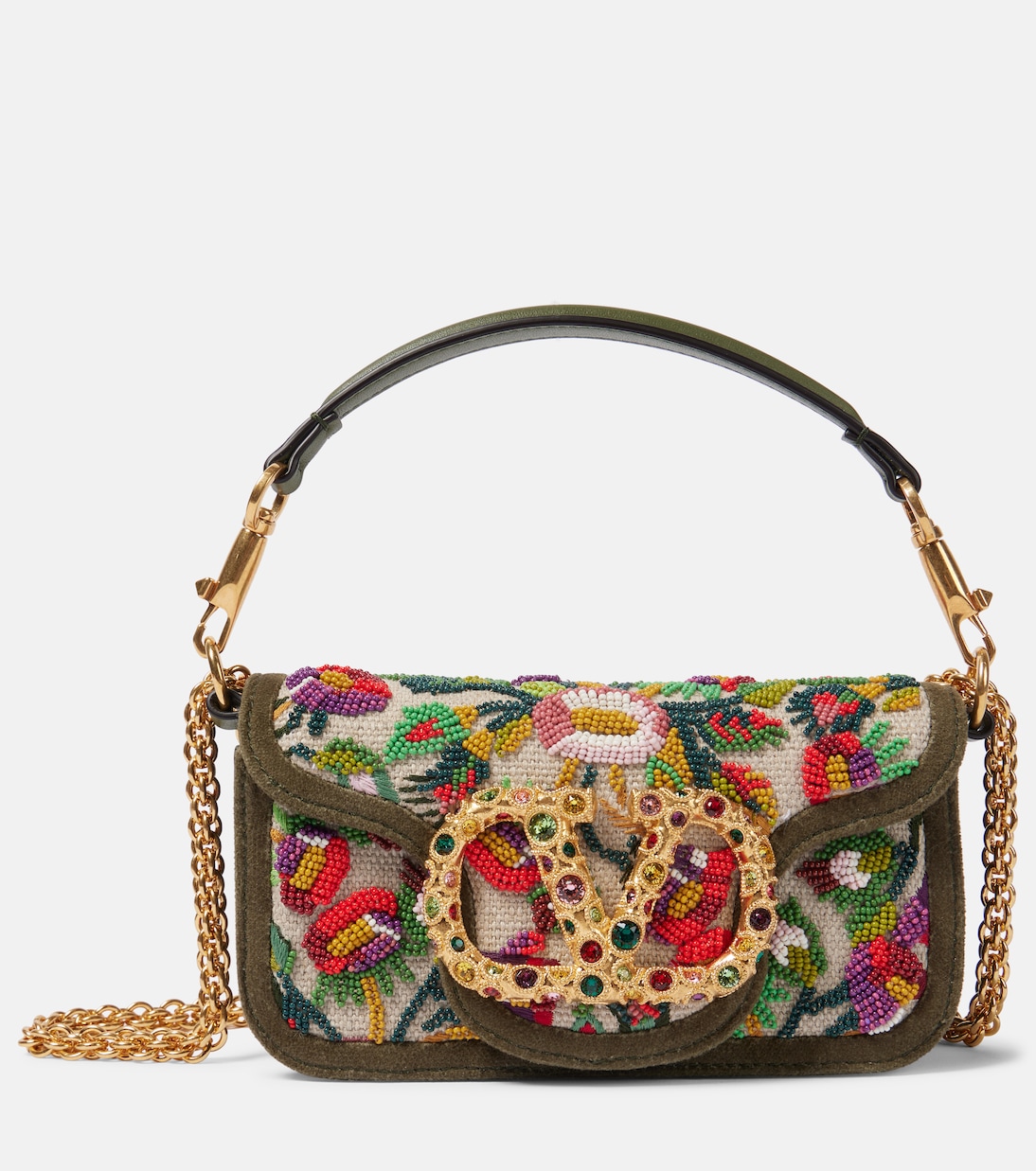Borsa a spalla Locò Small in jacquard | Valentino Garavani