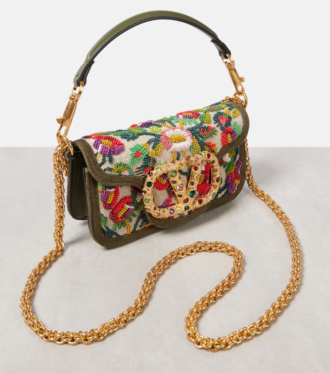 Borsa a spalla Locò Small in jacquard | Valentino Garavani