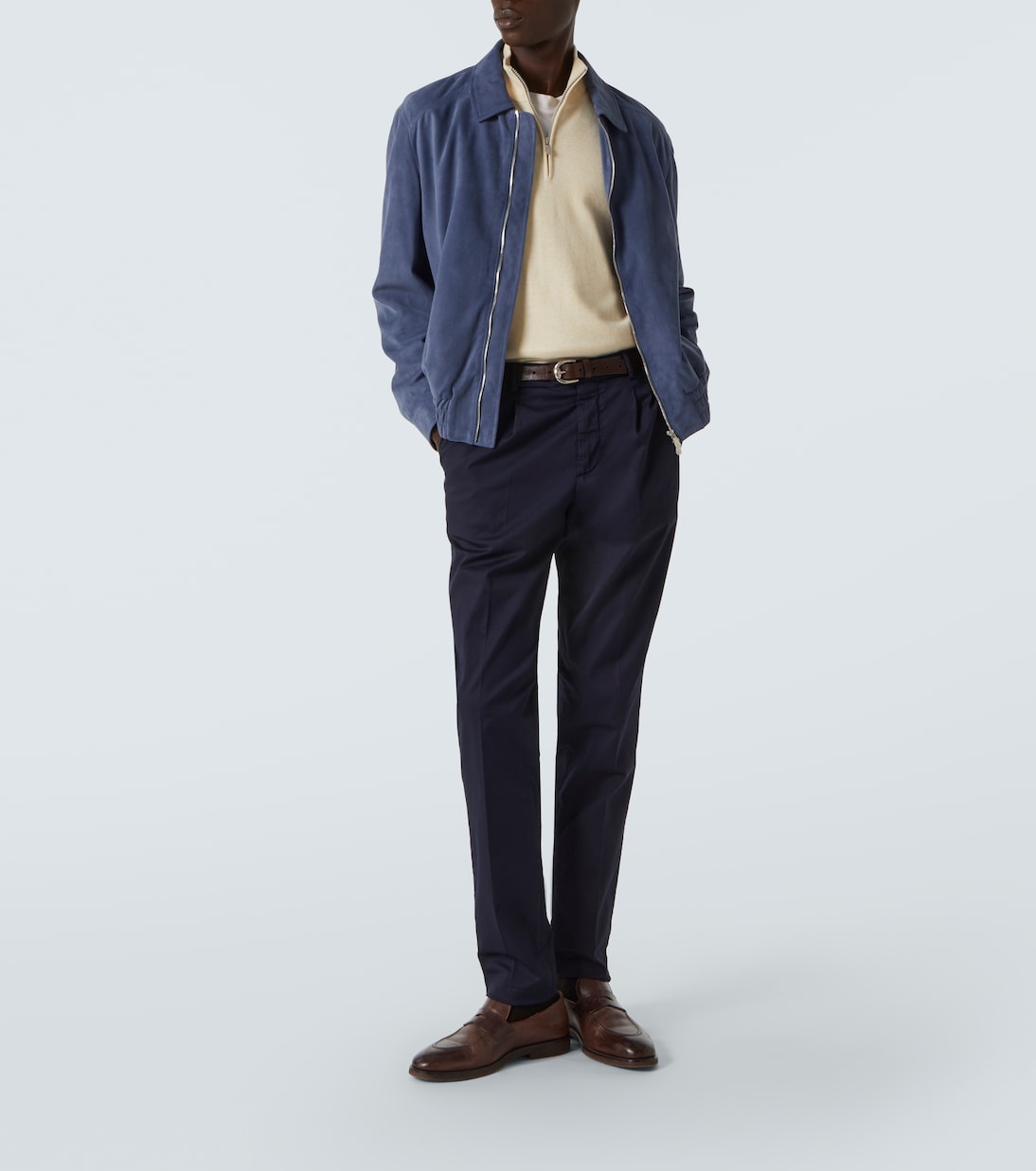 Pullover in cashmere con zip | Brunello Cucinelli