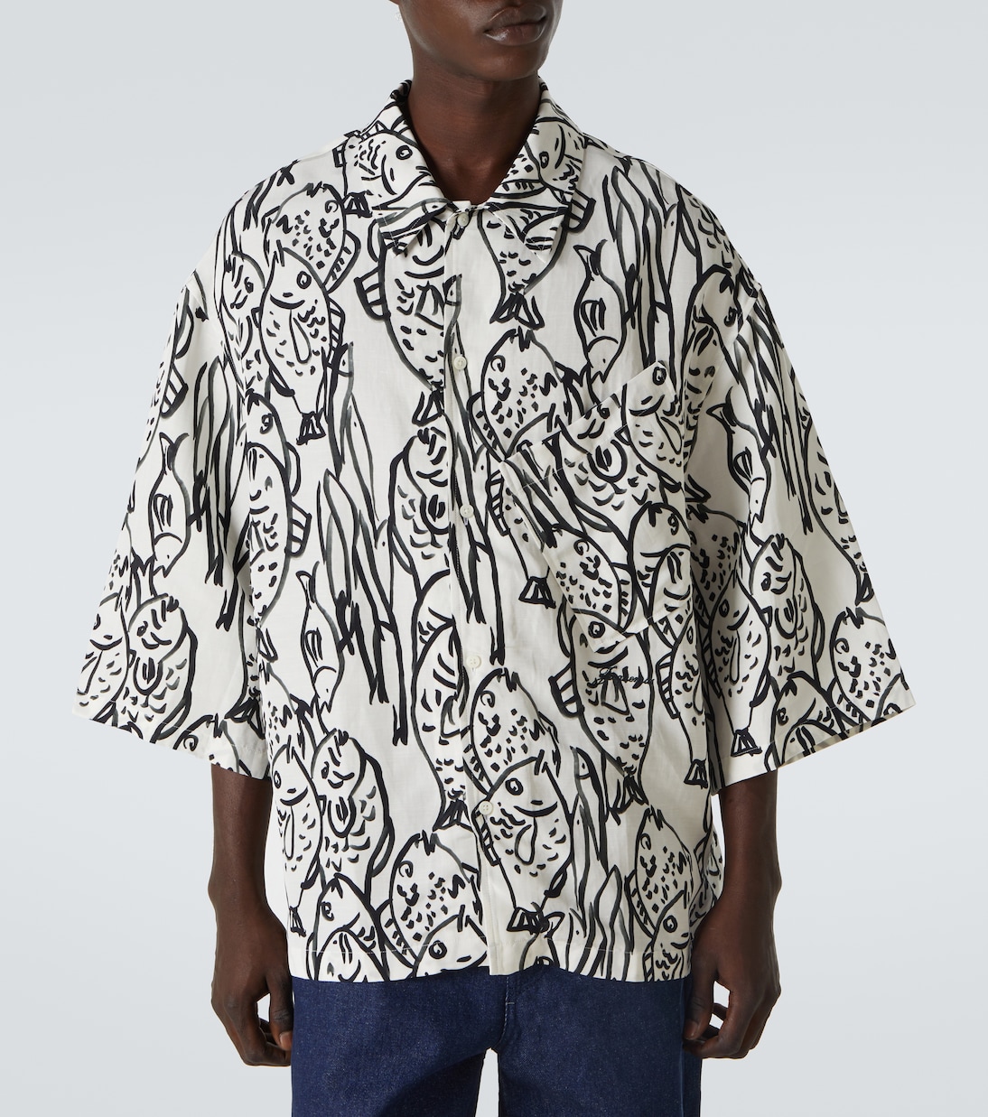 Camicia Aloe in popeline stampato | Jacquemus