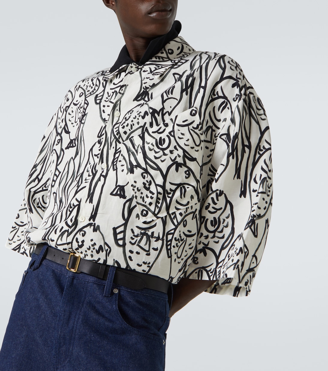 Camicia Aloe in popeline stampato | Jacquemus
