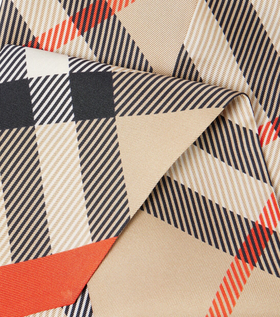 Bufanda de sarga de seda con Burberry Check | Burberry