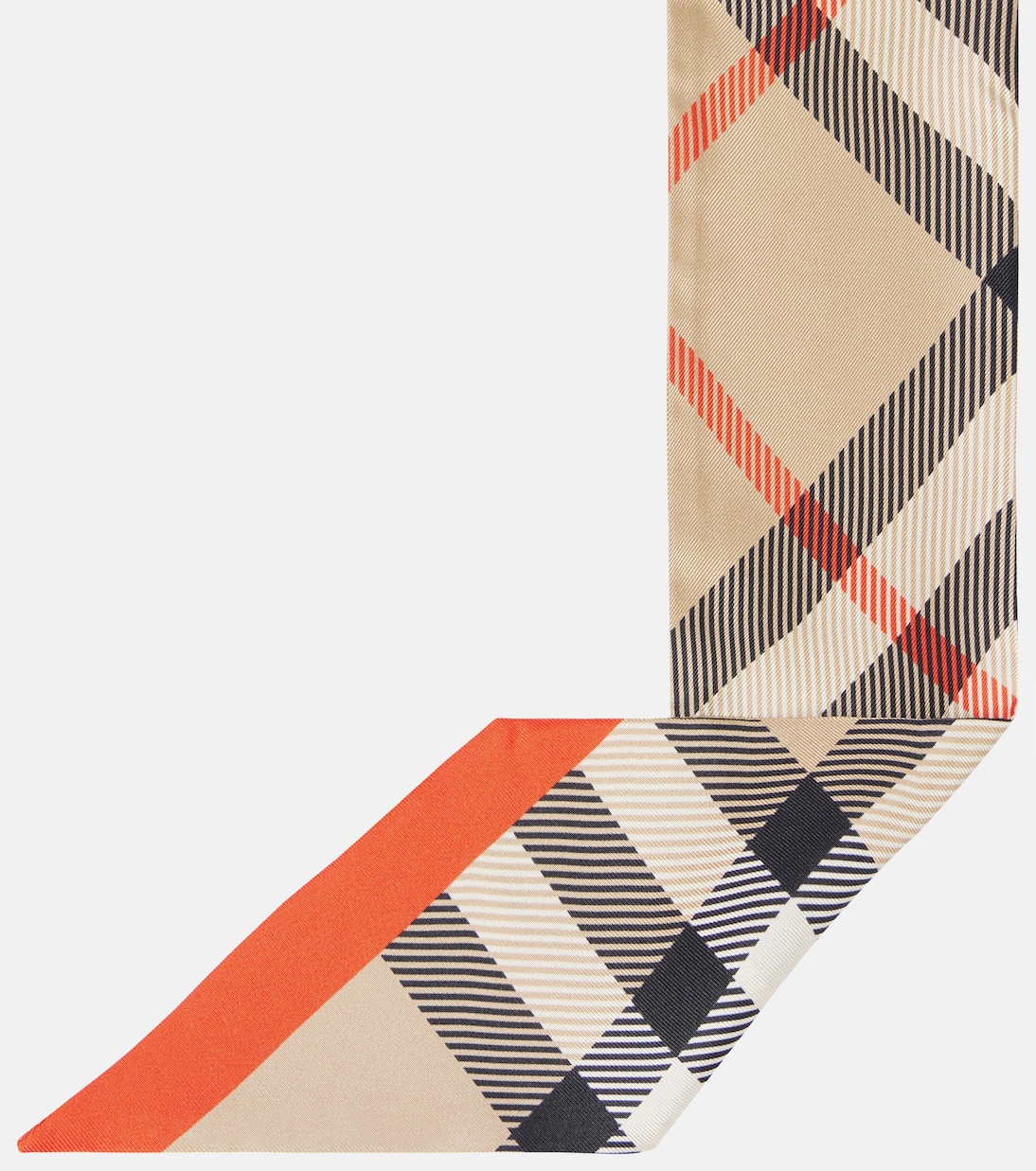 Bufanda de sarga de seda con Burberry Check | Burberry