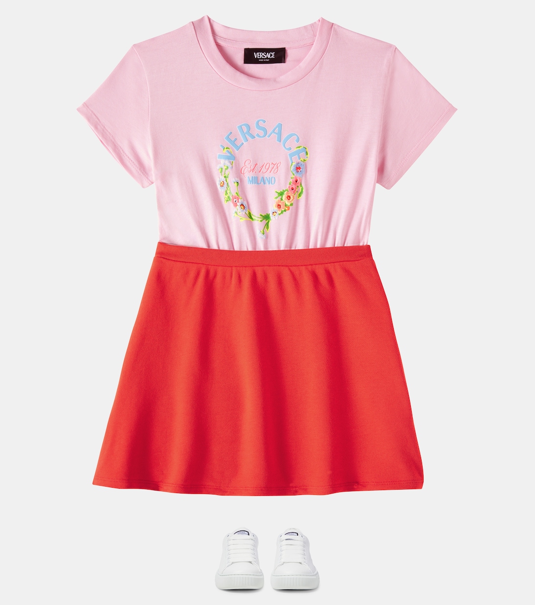 Kleid aus Baumwoll-Jersey | Versace Kids