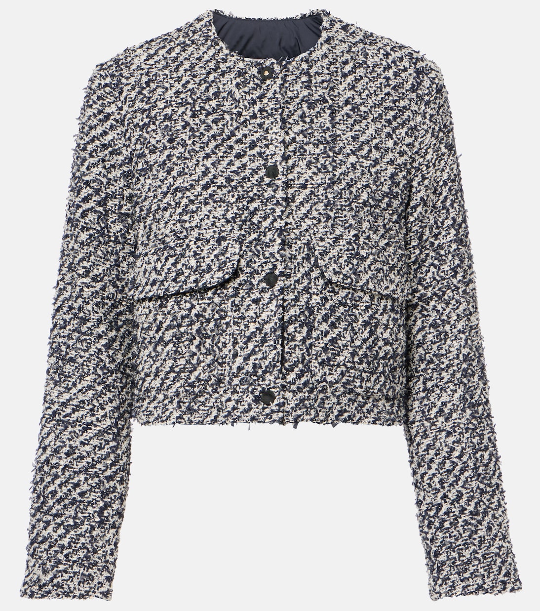 Piumino cropped Dauphine in tweed | Moncler