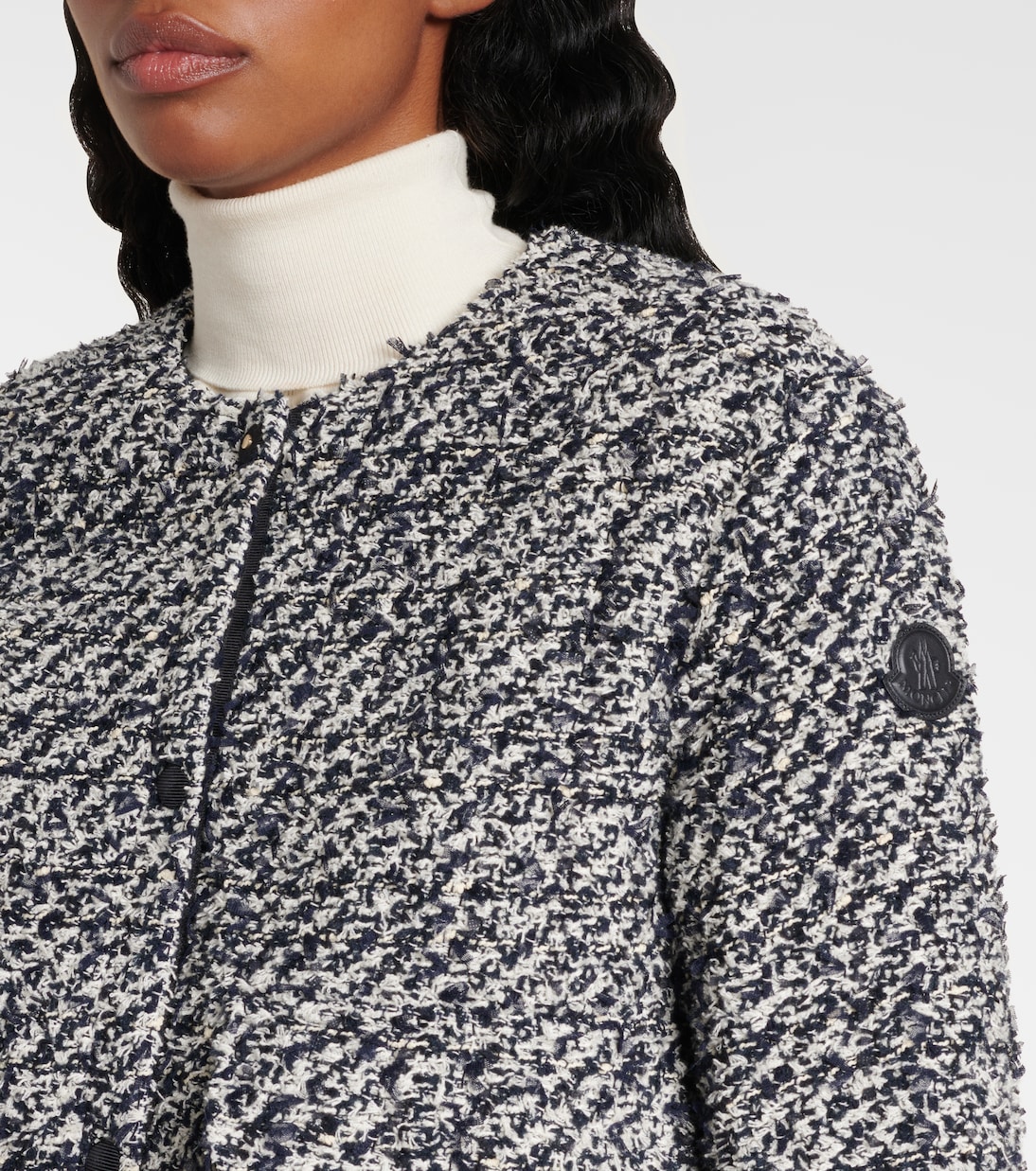 Piumino cropped Dauphine in tweed | Moncler