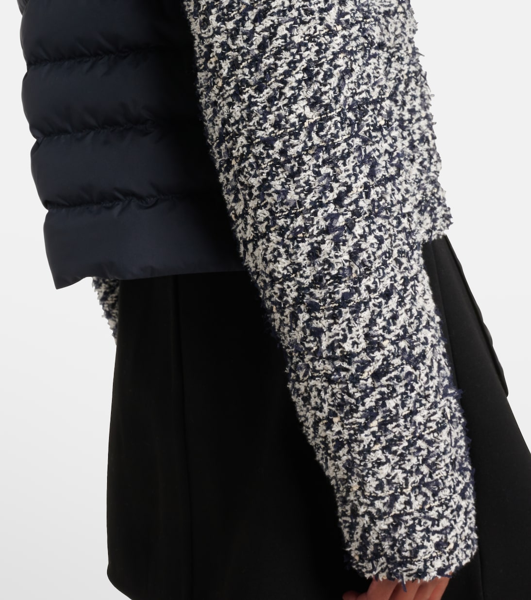 Piumino cropped Dauphine in tweed | Moncler