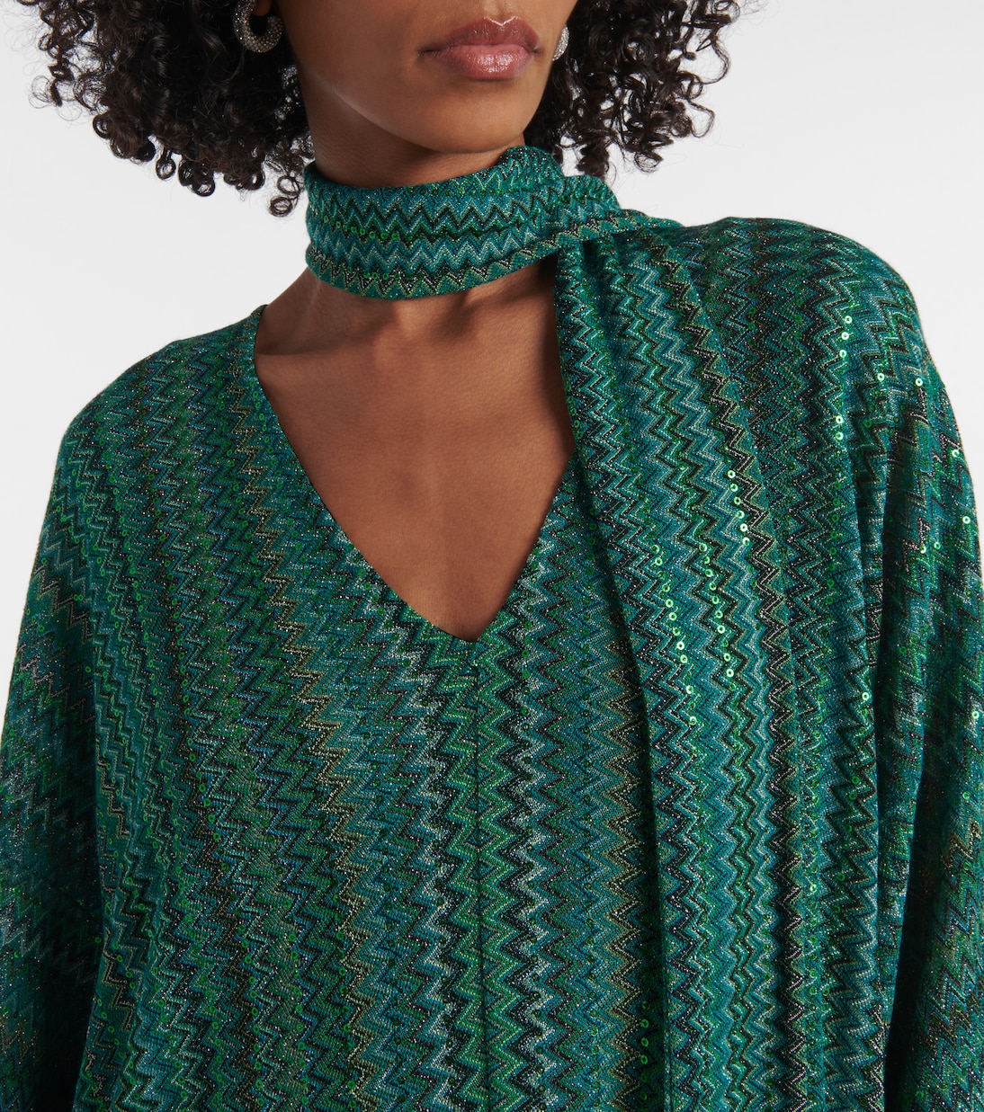 Cafetan Zigzag en lamé à sequins | Missoni