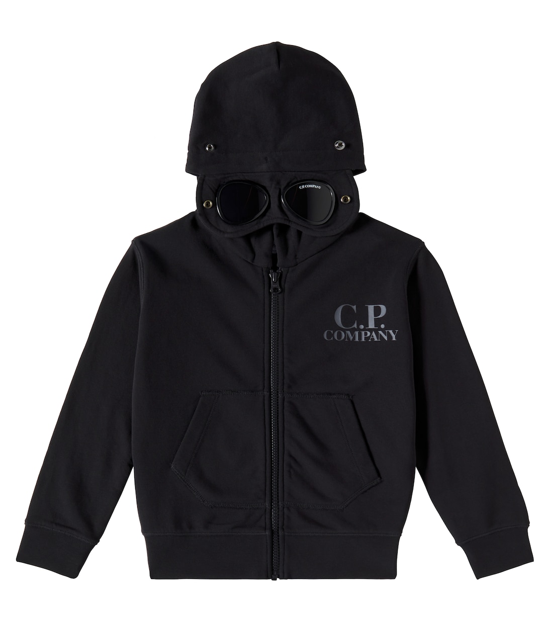 Felpa in cotone con cappuccio e logo | C.P. Company Kids