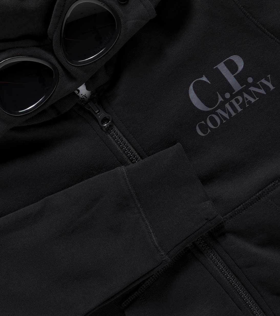 Felpa in cotone con cappuccio e logo | C.P. Company Kids
