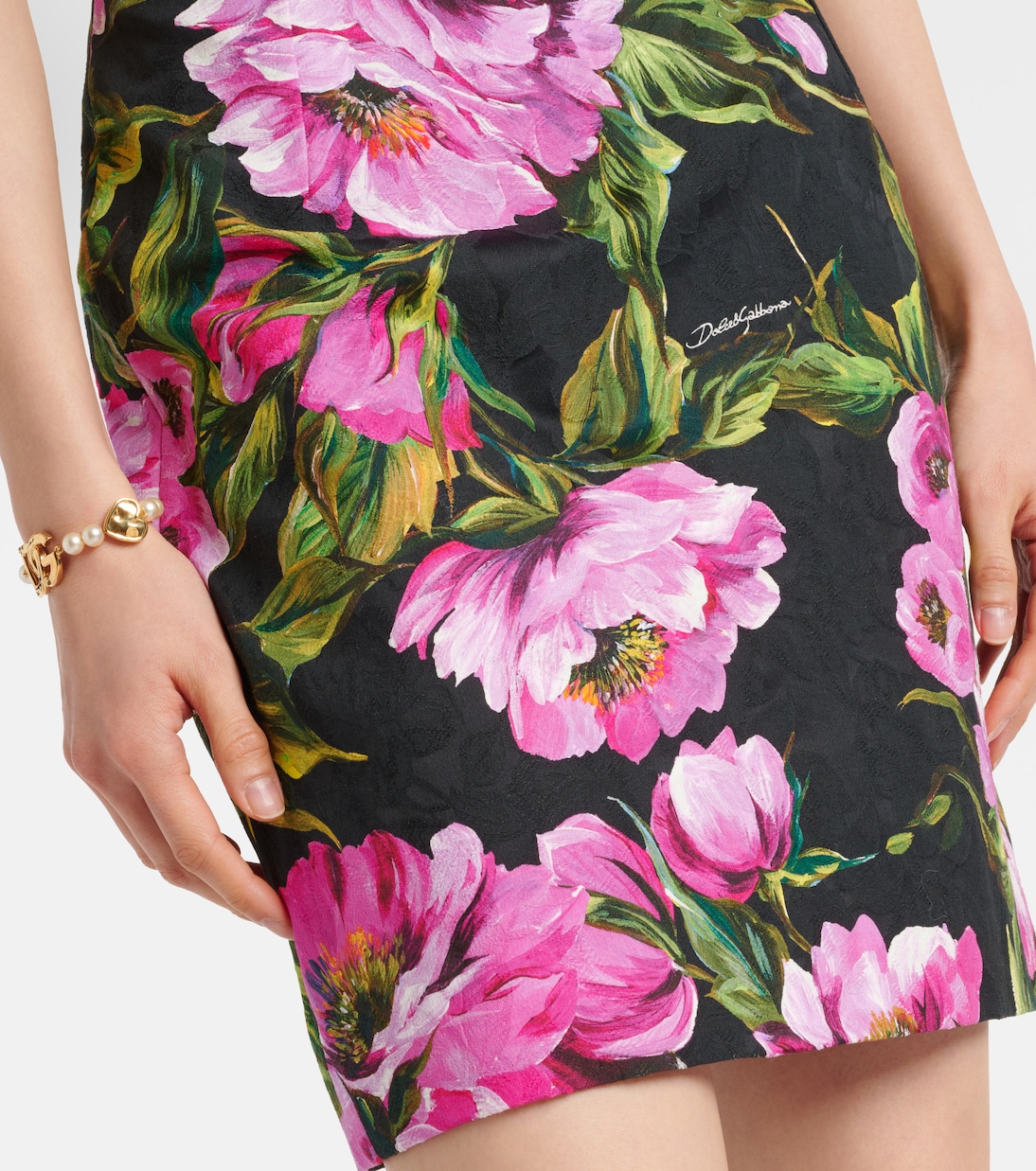 Abito corto in jacquard di cotone | Dolce&Gabbana