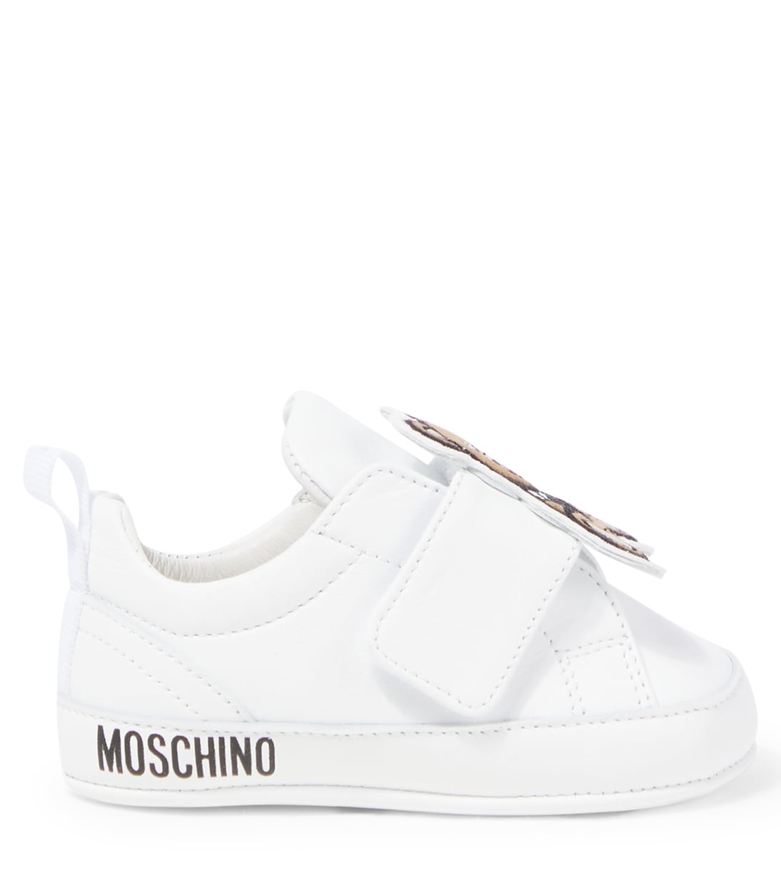 حذاء سنيكرز لمولود جديد من الجلد Teddy Bear | Moschino Kids