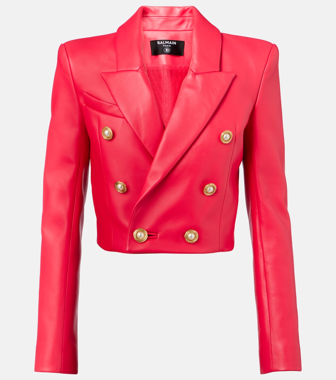 Veste raccourcie en cuir | Balmain