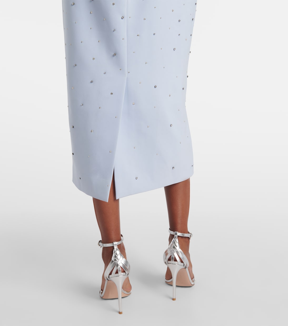 Bow-detail crystal-embellished midi dress | Carolina Herrera