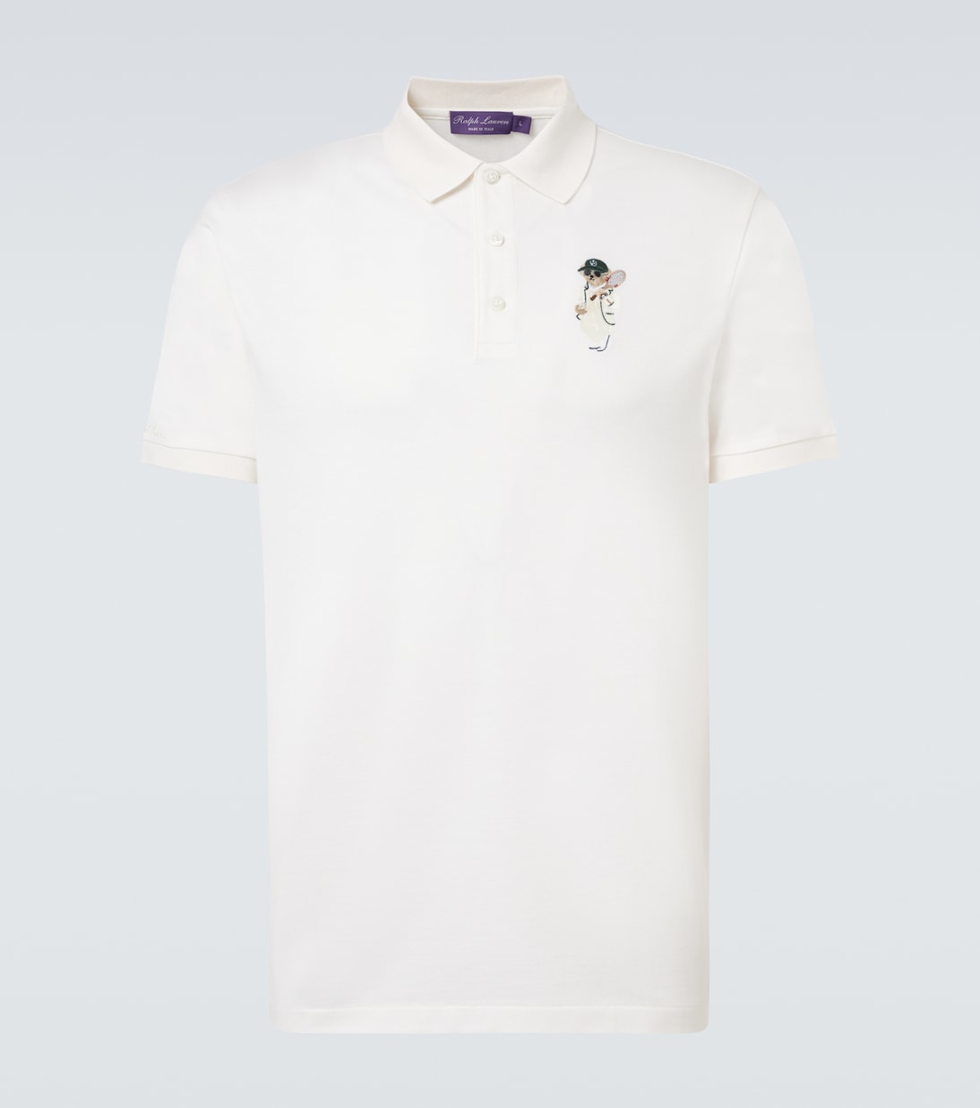 Polo Bear cotton and cashmere polo shirt | Ralph Lauren Purple Label