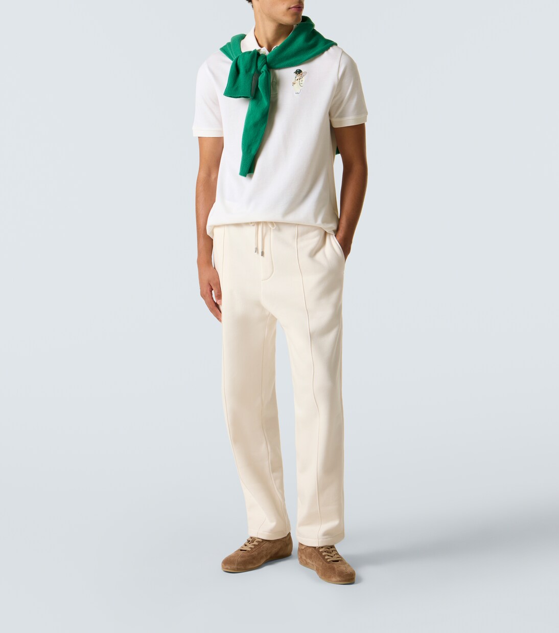 Polo Bear cotton and cashmere polo shirt | Ralph Lauren Purple Label