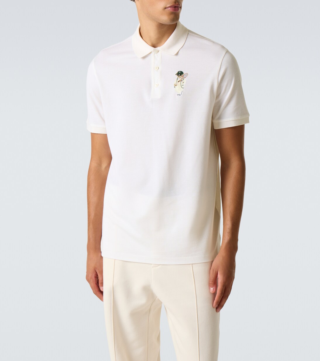 Polo Bear cotton and cashmere polo shirt | Ralph Lauren Purple Label