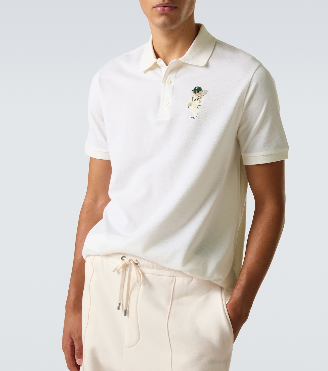 Polo Bear cotton and cashmere polo shirt | Ralph Lauren Purple Label