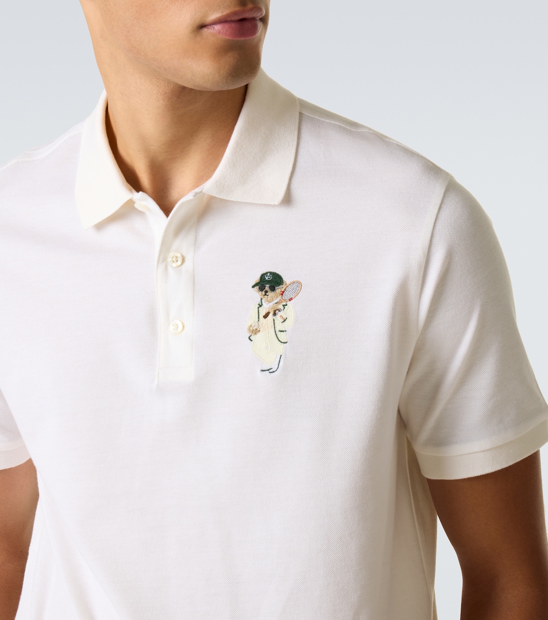 Polo Bear cotton and cashmere polo shirt | Ralph Lauren Purple Label