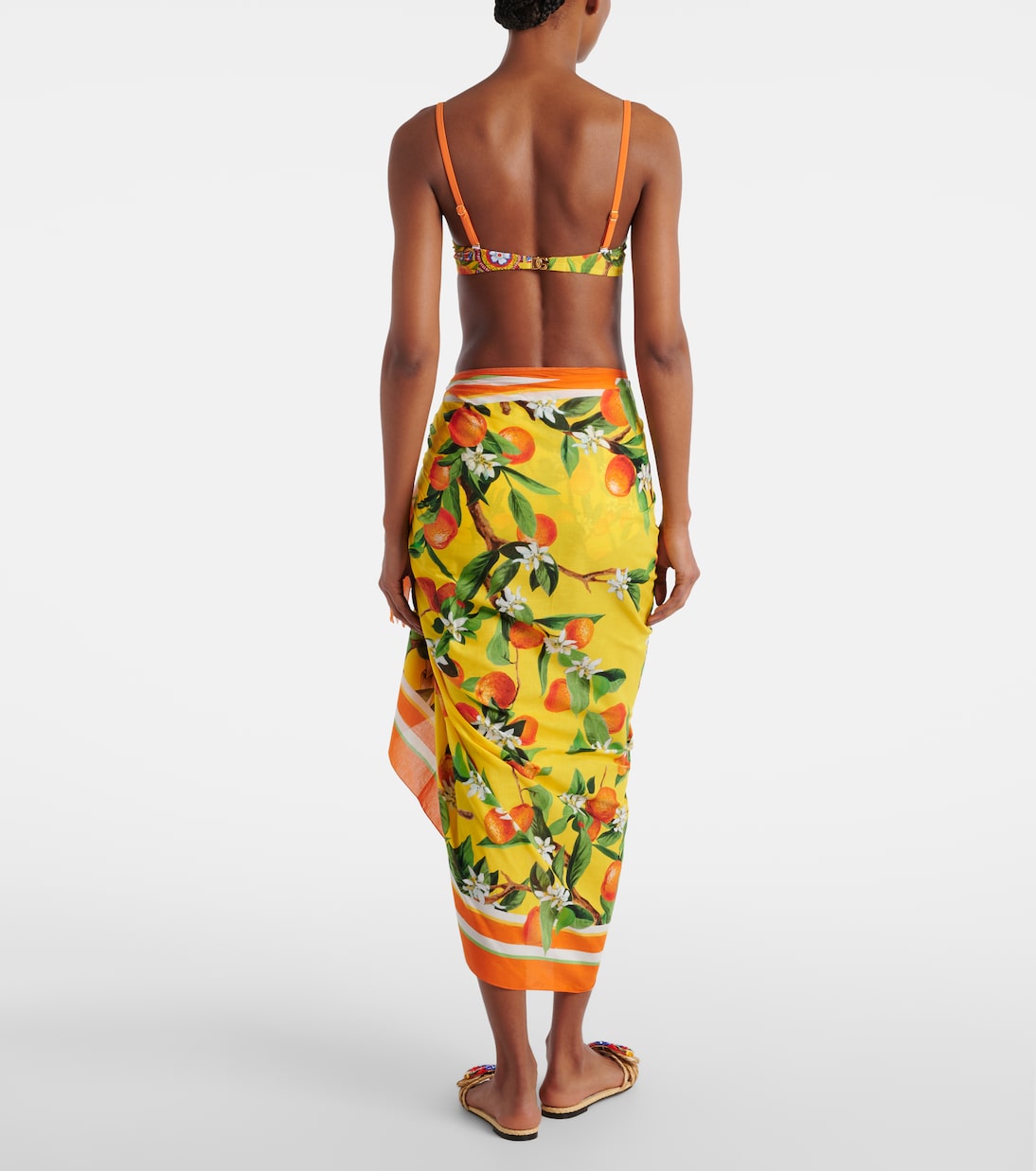 Copricostume in cotone con stampa | Dolce&Gabbana