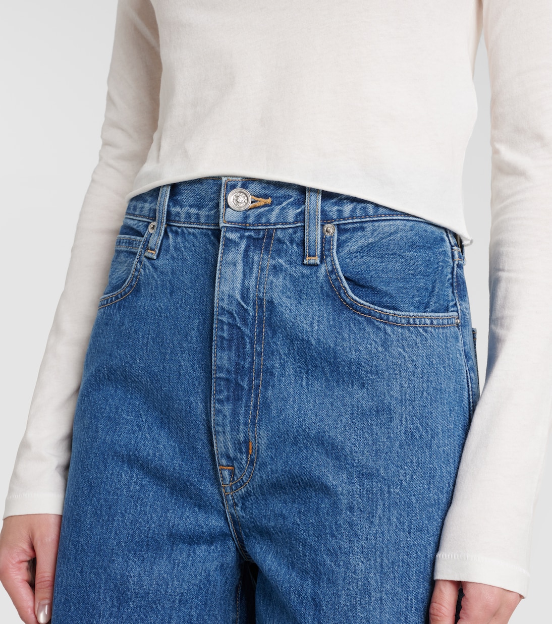 T-shirt cropped in jersey di cotone | Slvrlake
